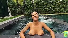 Ebony Jaymee Green Strips Bikini for Hot Show