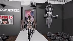 fallout 4 hentai fashion: brunette teen in wild action