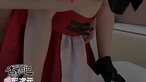 Hey, wanna see this cute cosplay beauty's wet pussy waiting for traveler's touch in DCCY-3213?