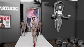 fallout 4 hentai fashion: brunette teen in wild action