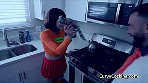 curvy velma gives sloppy oral, wanna watch?