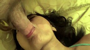 I watch my horny Thai stepdaughter suck my white cock while bent over.
