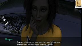 WVM 43 JAMIE IS GETTING BETTER AT DEEPTHROAT in this cartoon hentai game.