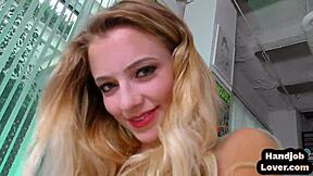 amateur teen 18+ jerks off hard dick pov after striptease