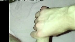 Young guy masturbates his cock in homemade video