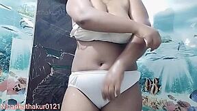 Pussy Bathing Time with Big Tits Babe