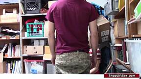 Thief Fucks Officer Deepthroat at Work