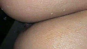 Mom bathes with partner in the shower