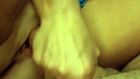 Amateur wife gives neighbor intense handjob and pussyrub