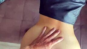 Tall brunette teen engages in activities with amateurs.