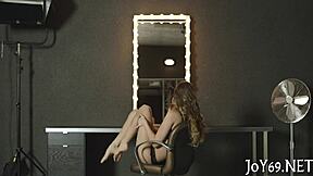 This teen beauty intensely toys herself with fingers and dildo, getting so wet