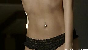 This teen beauty intensely toys herself with fingers and dildo, getting so wet