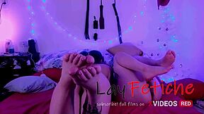 Girlfriends Ride and Masturbate in Horny Christmas Lesbian Fun