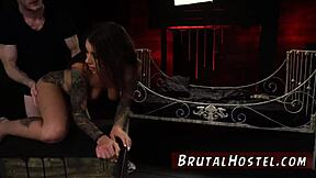 hey, real teen got punished with bondage dp, so wild