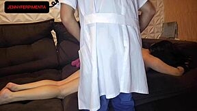 Wife Bent Over for Horny Masseur's Doggy Fuck!