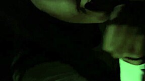 Sexy mini skirt flashes pussy before risky blowjob.