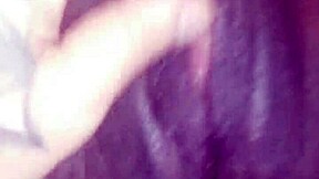 Young ebony teen fingers her wet pussy open