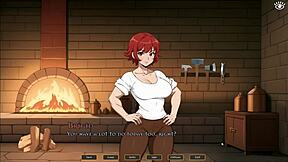 Tomboy Masturbates in Hentai Game!