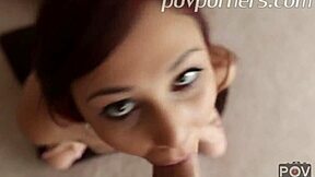 Sweet Redhead With Sugar Tits Sucks So Good!