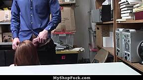 Brunette Small 18+ Tits Teen 18+ Gets Caught Shoplifting And Punished By Security Officer