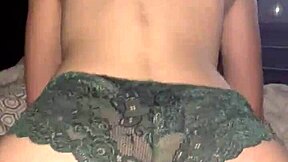 Petite 18+ milf with tattoo riding in bedroom, watching xvideo while getting pussy pounded to orgasm