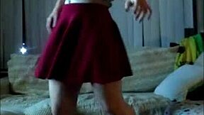 Noita's Seductive Dance Teases Us. Young Brunette's Moves Rip Clothes in Homemade Clip!