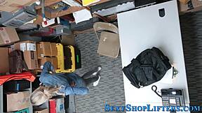 petite blonde teen gets caught in amateur cumshot scene