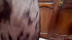 Watch this POV compilation of a couple's missionary sex with her bouncy natural tits and shaved pussy moaning loudly.