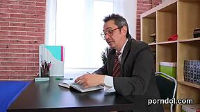 Nice girl banged hard by senior tutor today!