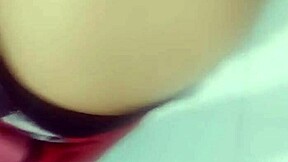 vietnamese teen 18+ plays with cucumber