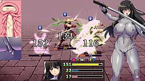 Japanese hentai teen orgasms from tail insertion in pussy with creampie.