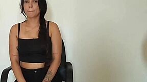 job interview turns hot, young 18+ gets slapped on big ass, screaming