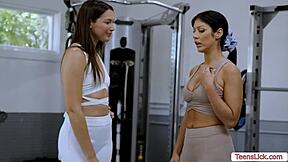 the lesbian trainer licks her student's pussy