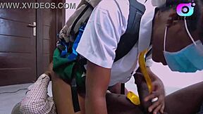 Bad Girl in Uniform Pays Two Teachers with Naughty Favors