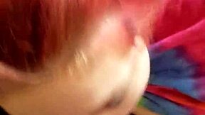 Real teen Hannah performs blowjob on my cock in detailed scene.