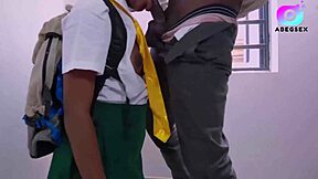 Bad Girl in Uniform Pays Two Teachers with Naughty Favors