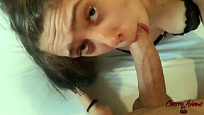 Sucking huge cock and offering my pussy until I squirt on him - real couple Cherry Adams