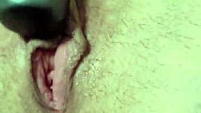 Wow, hairy teen's vibrator play triggers massive creamy orgasm!