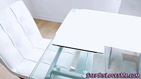 amateur teen 18+ gobbles cock in pov handjob scene