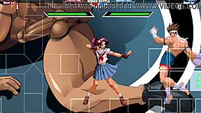 Joe Higashi Fucks Athena Asamiya in Doggy Style