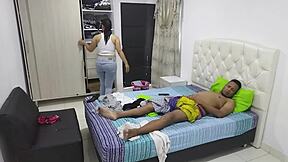 my stepbrother lay naked and that made me so horny i woke him up with a good fuck - part 1