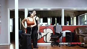 Tinder Date Gets Bound And Massaged On The Desk In BDSM Session