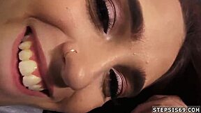 feeling so horny, i sucked my stepbro's cock while worshiping duddy's wet pussy and teen feet in college