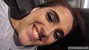 feeling so horny, i sucked my stepbro's cock while worshiping duddy's wet pussy and teen feet in college