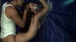 Teen Anya Olsen endures rough outdoor public domination fuck