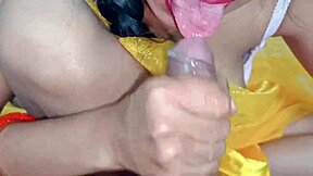 Teen college girlfriend rides cock hard, cums in mouth, big ass bounces wildly.