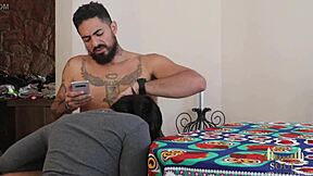 Wife steals husband's blanket and begs him to cum in her mouth - lucio e lunna vaz