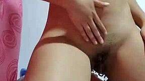 Petite teen lady shows off her sexy ass and natural tits