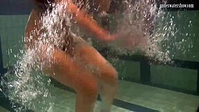 i watch katya okuneva bouncing her titss in a dress at the pool partyy