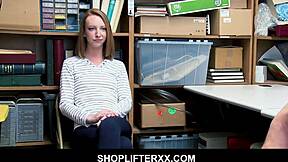 Oh yeah, old security guard pounds lovely redhead katy kiss right in his office!